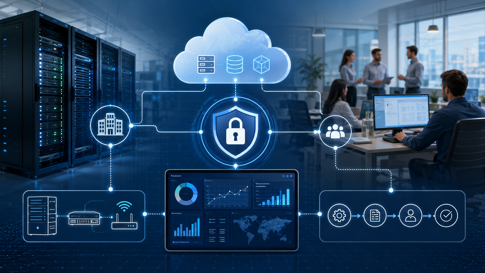 Empresa de médio porte com servidores